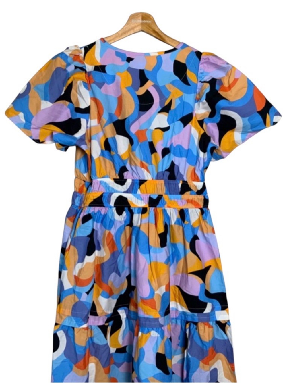 ANTHROPOLOGIE The Somerset Maxi Dress Blue Orange Abstract Size XS - Picture 7 of 8